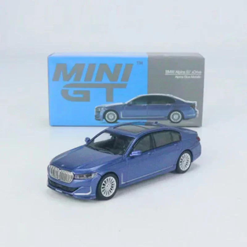 MINI GT 1:64 Model Car Alpina B7 xDrive Alloy Die-cast Vehicle #471 LHD Blue Metallic