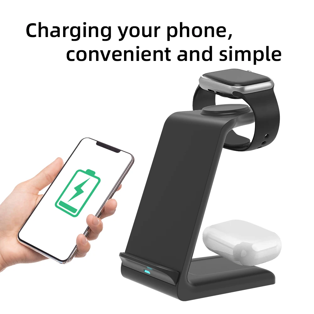 Universal Wireless Charger 3 in 1 15w Fast Charging Station for iphone 12 13 14