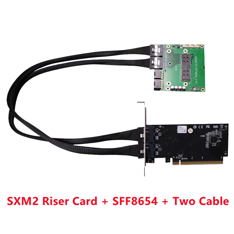 SXM2 to SFF8654 Riser Card for NVIDIA V100 P100