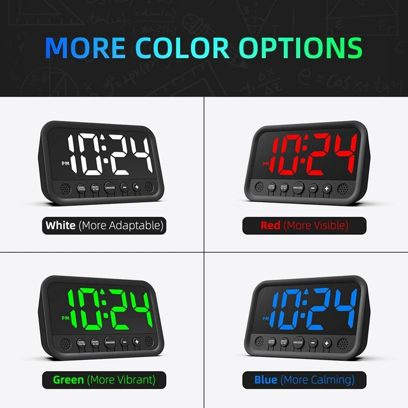 Reloj despertador Digital para dormitorio, despertador ruidoso, reloj de escritorio eléctrico, reloj de mesita de noche con repetición de volumen ajustable