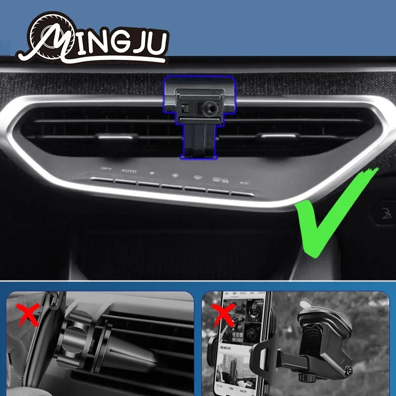 For Geely Geometric C 2021 2022 2023 2024 Car Mobile Phone Holder Air Vent Rotate Mount Stand GPS Gravity Bracket