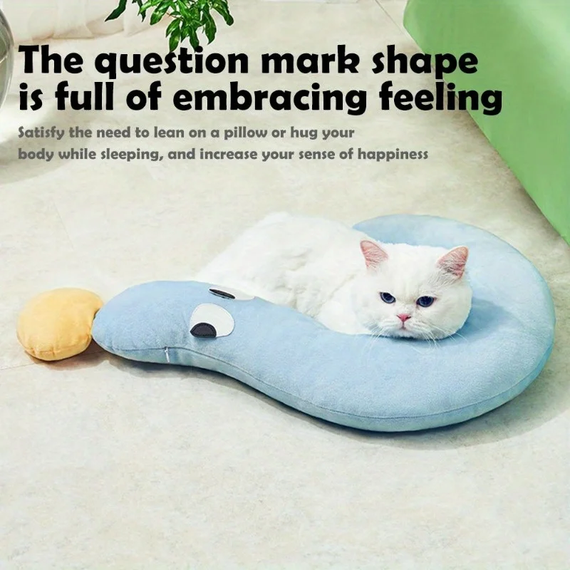

Pet Pillow Cat Dog U-Shaped Plush Sleeping Pillow Question Mark Shaped Rest Calming Pet Neck Pillow for small-sized Pet supplies