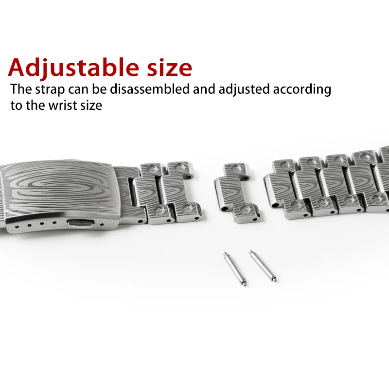 Compatível com GA-2100 GA-2110 Acessórios de relógio modificados com caixa de metal esculpida em carvalho de fazenda.