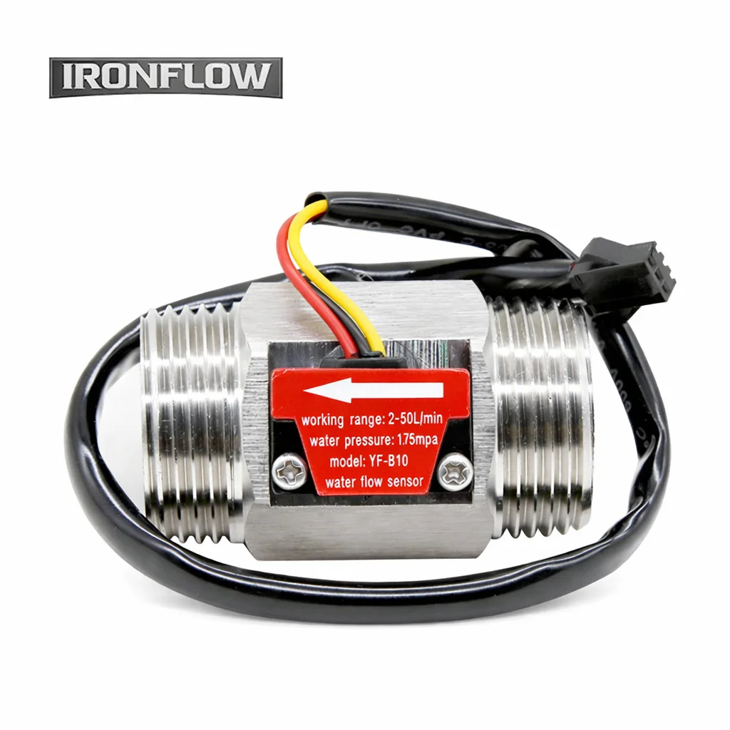 1/2'' 3/4'' 1'' 1-1/4'' 1-1/2'' 2 Inch Stainless Steel Hall Water Flow Sensor Flowmeter Control Switch Liquid Monitoring System