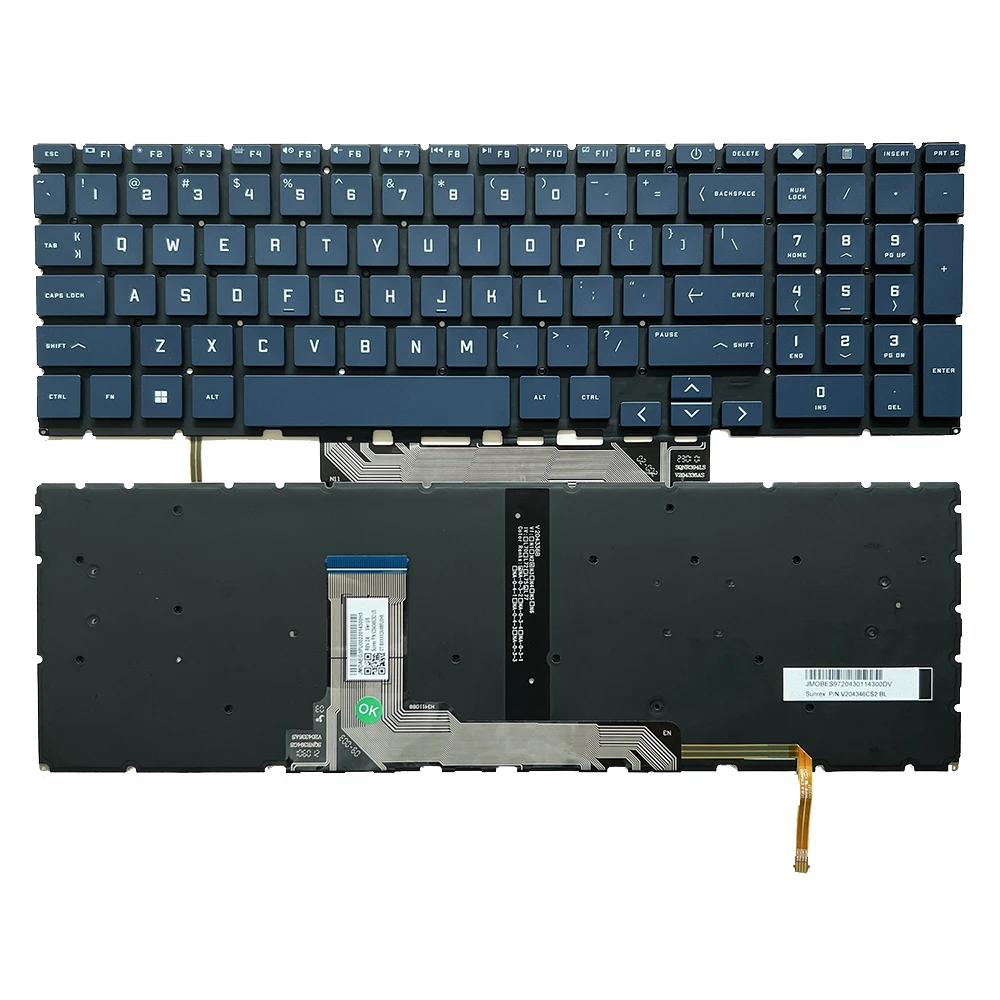 15-FA US/Latin Keyboard for HP Victus 15-FA0001nx 15-FA0031DX 15-FB 15-FB0000 15-FB0015NR 15-FB1013DX 15-FB0028NR 15-FB0028N