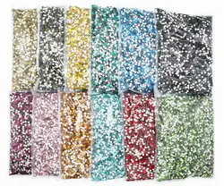 100Gross Big  Package White/Pink/Green/Blue/Opal Flatback Crystal AB Non hotfix Rhinestones AB Strass for Nail Art Decorations