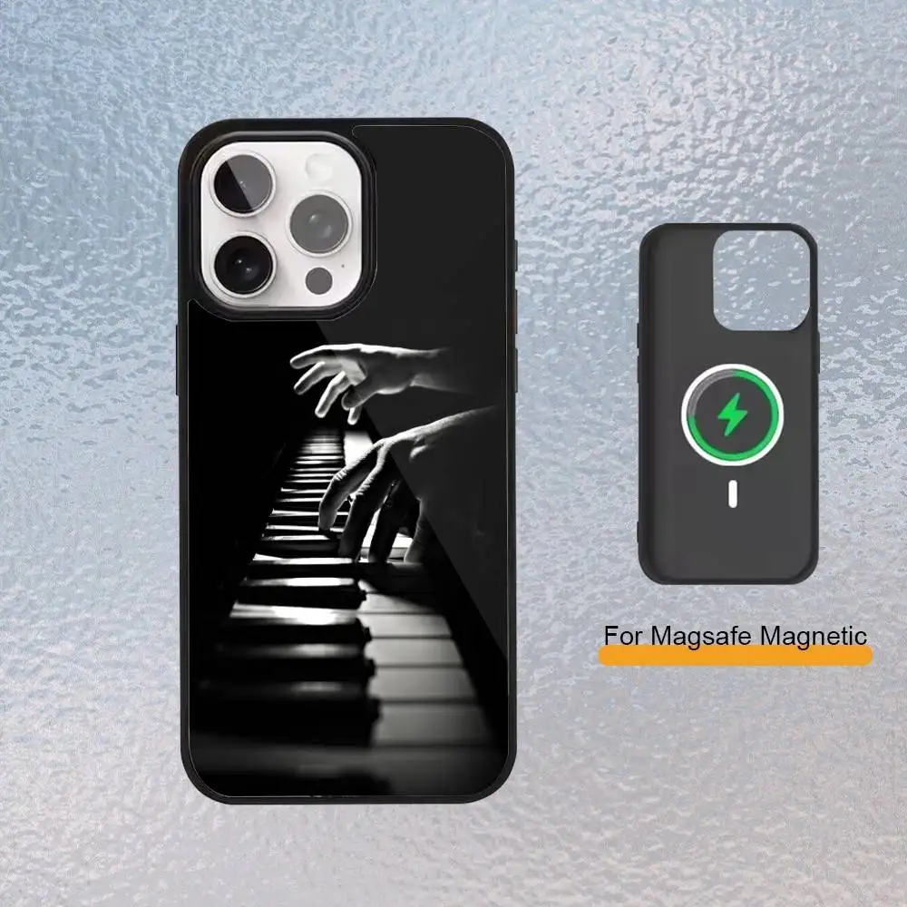Чехол для телефона A-Art P-Piano для iPhone 17,16,15,14,13,12,11 Plus, чехол с магнитной беспроводной зарядкой Pro Max