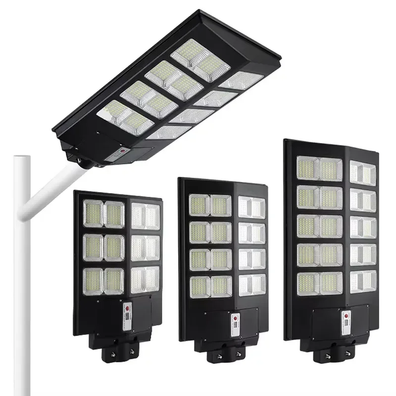 Exterior Farola Solar LED Street Light 300W 400W 500W ABS IP65 Outdoor