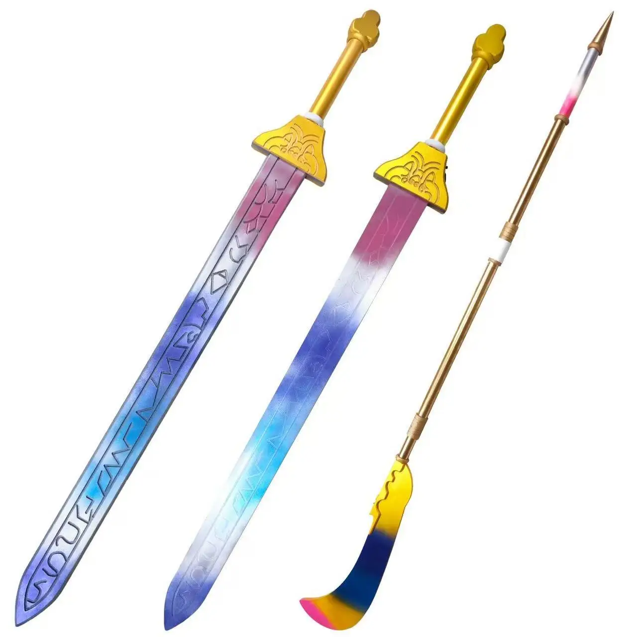 อาวุธคอสเพลย์เรืองแสงของรูมิจากอนิเมะ Kpop Demon Hunters อุปกรณ์ประกอบชุดแฟนซีสำหรับงานปาร์ตี้ฮาโลวีน คริสต์มาส และงานแฟนซีต่างๆ