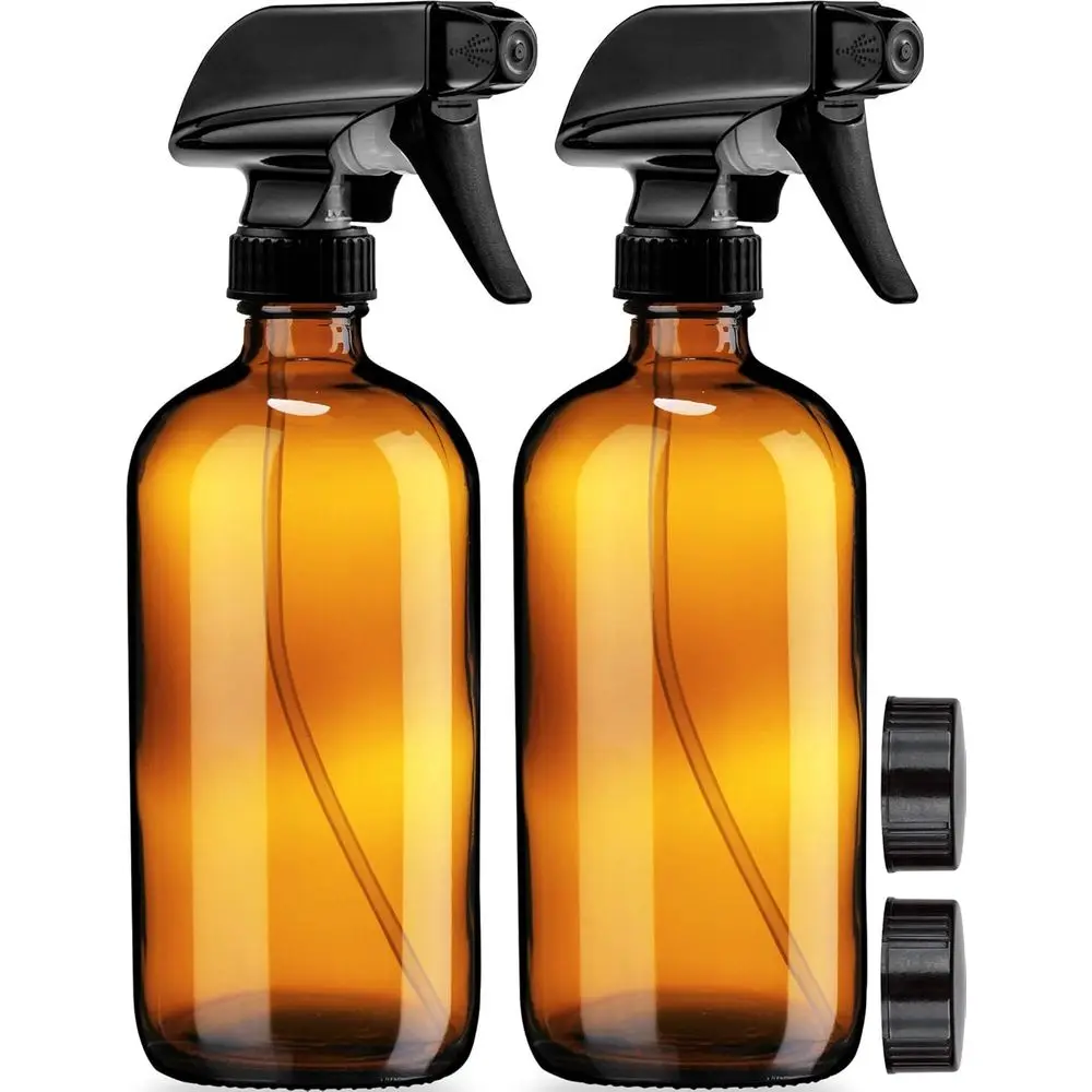 Large 16oz Amber Glass Spray Bottles