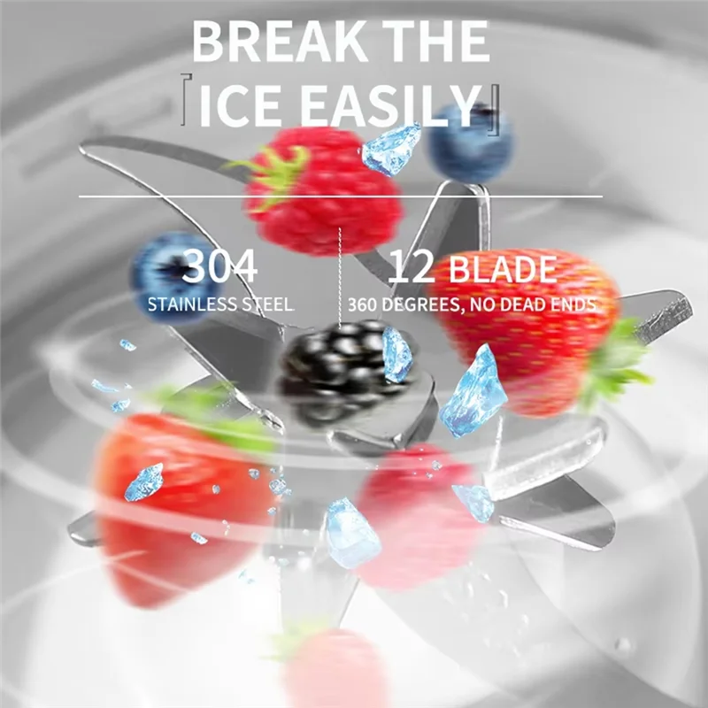A76G-Portable Electric Juicer Smoothies Mixer Multifunctional Juice Maker Machine White