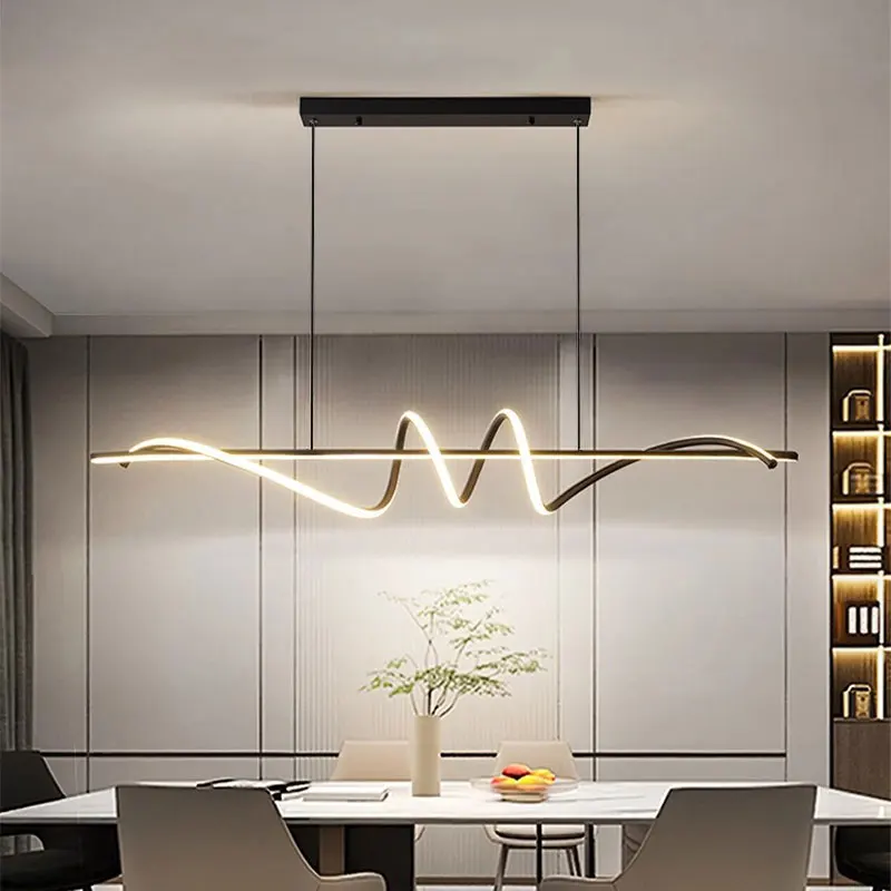 

Nordic LED Pendant Lamps Suspended Hanging Lighting for Dinning Room Kitchen Black White Chandelier Lights for Bedroom AC85-265V