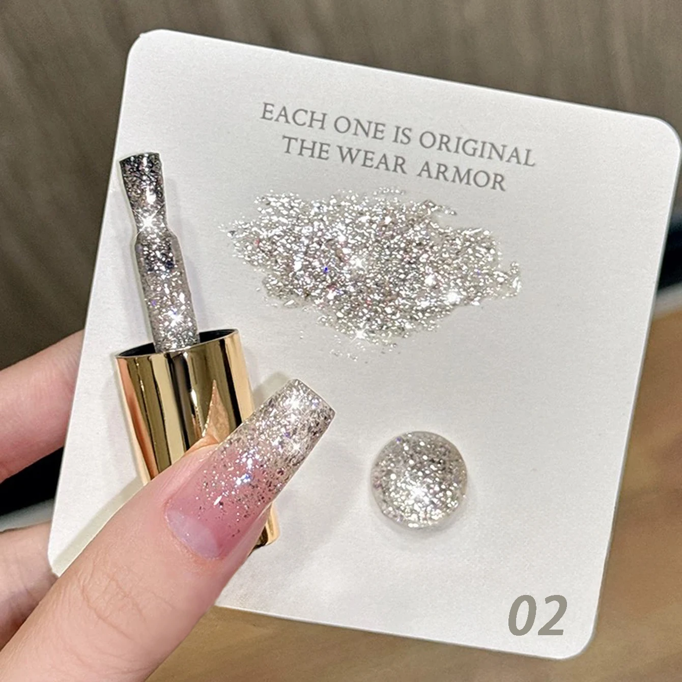 

12ML 1-12pcs Summer And Autumn Star-chasing Moon-chasing Platinum White Diamond Sequin Gel Nail Polish Super Flash Glitter Gel