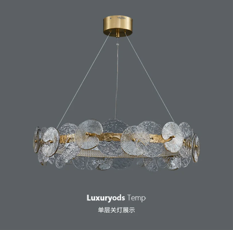 

Postmodern French Living Rroom Glass LED Chandelier Dining Table Kitchen Bedroom Classical Art Design Decorative Lighting