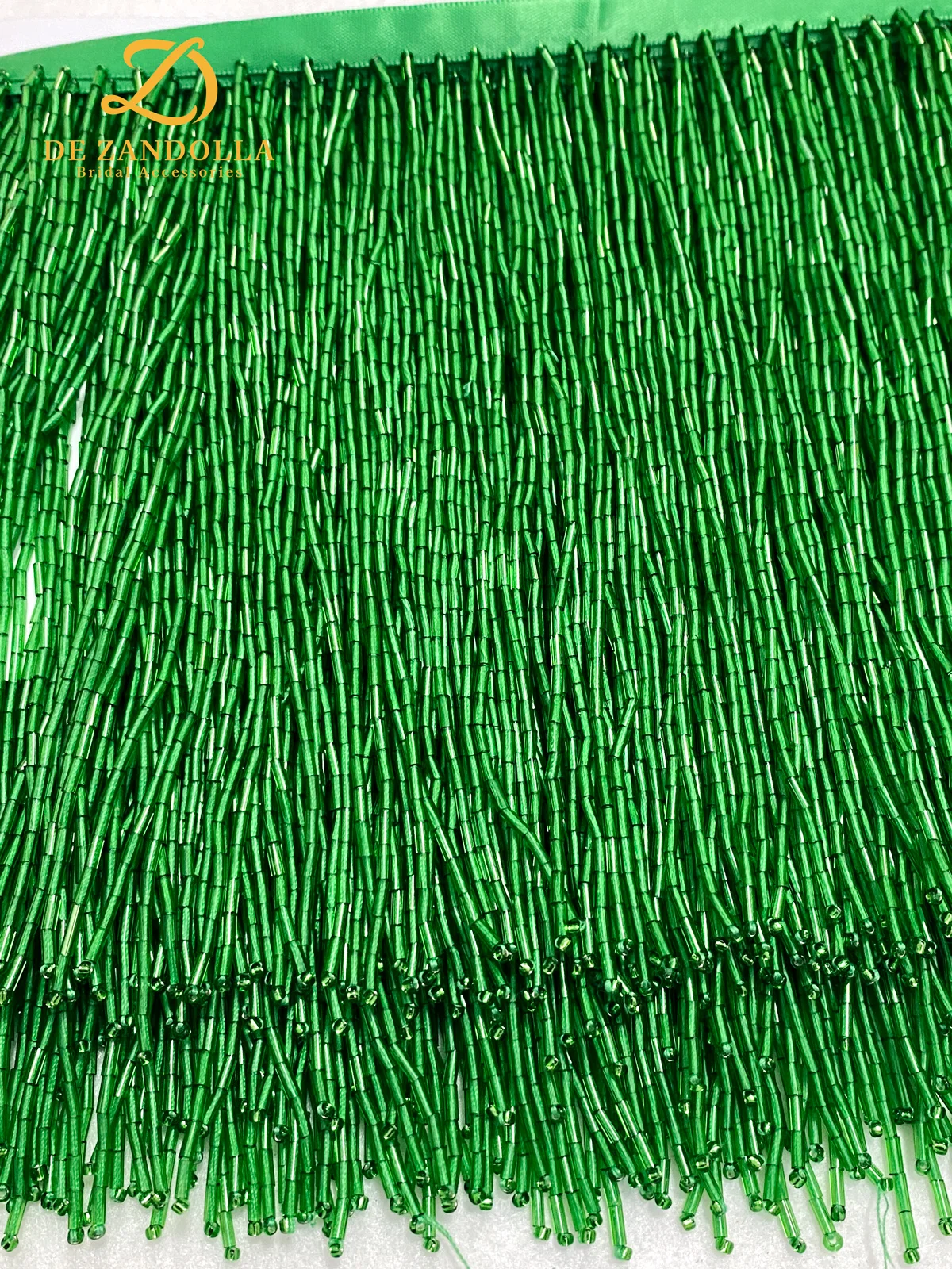 Green Evening Gown Flecos Bead Tassel Fringer for curtains Wide 15cm Samba decorativas trim sewing tassels for clothe 2 Yards