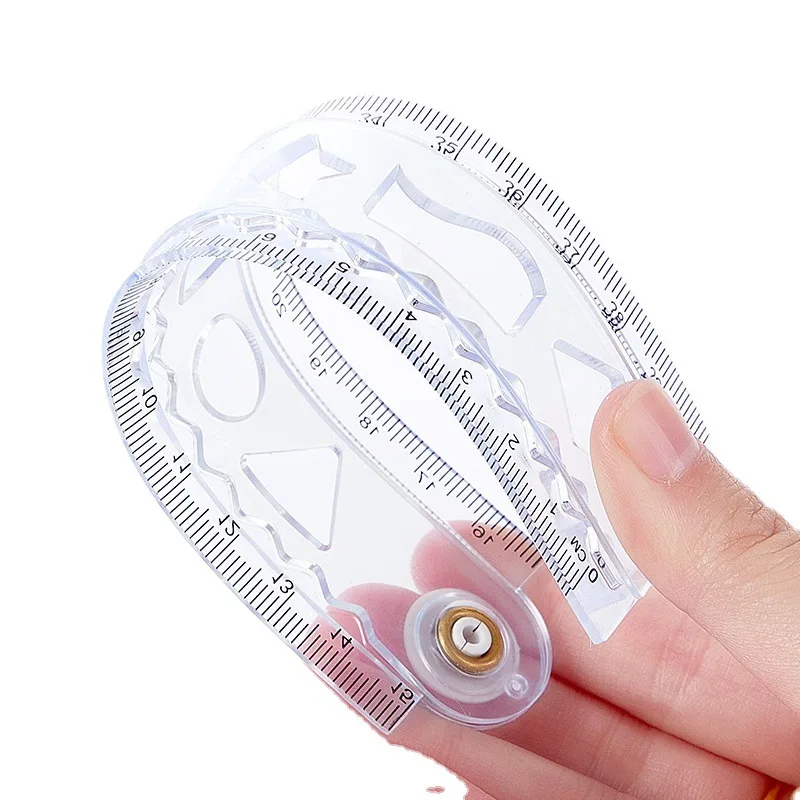 

1Pcs 30cm Folding Flexible Ruler Transparency PVC,Creative Drawing Tools Student Stationery Supplies 8098