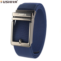 TUSHI New Elastic Belt For Men Aluminum Alloy Quick Release Buckle Strong Nylon Tactical Belt Male Military Accessories