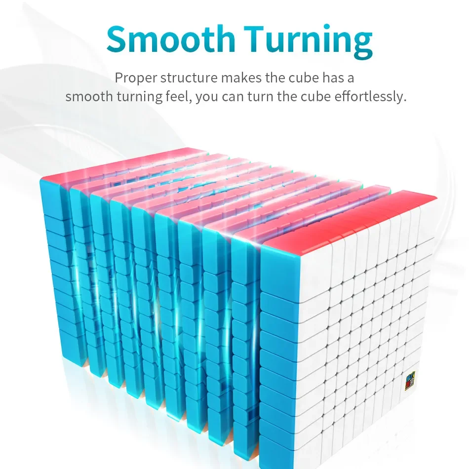 Moyu 10x10 Magic Speed Cube Meilong 10x10x10 Cube Stickerless Frosted Surface Twist Puzzle 10 Layer Cube Education Toy