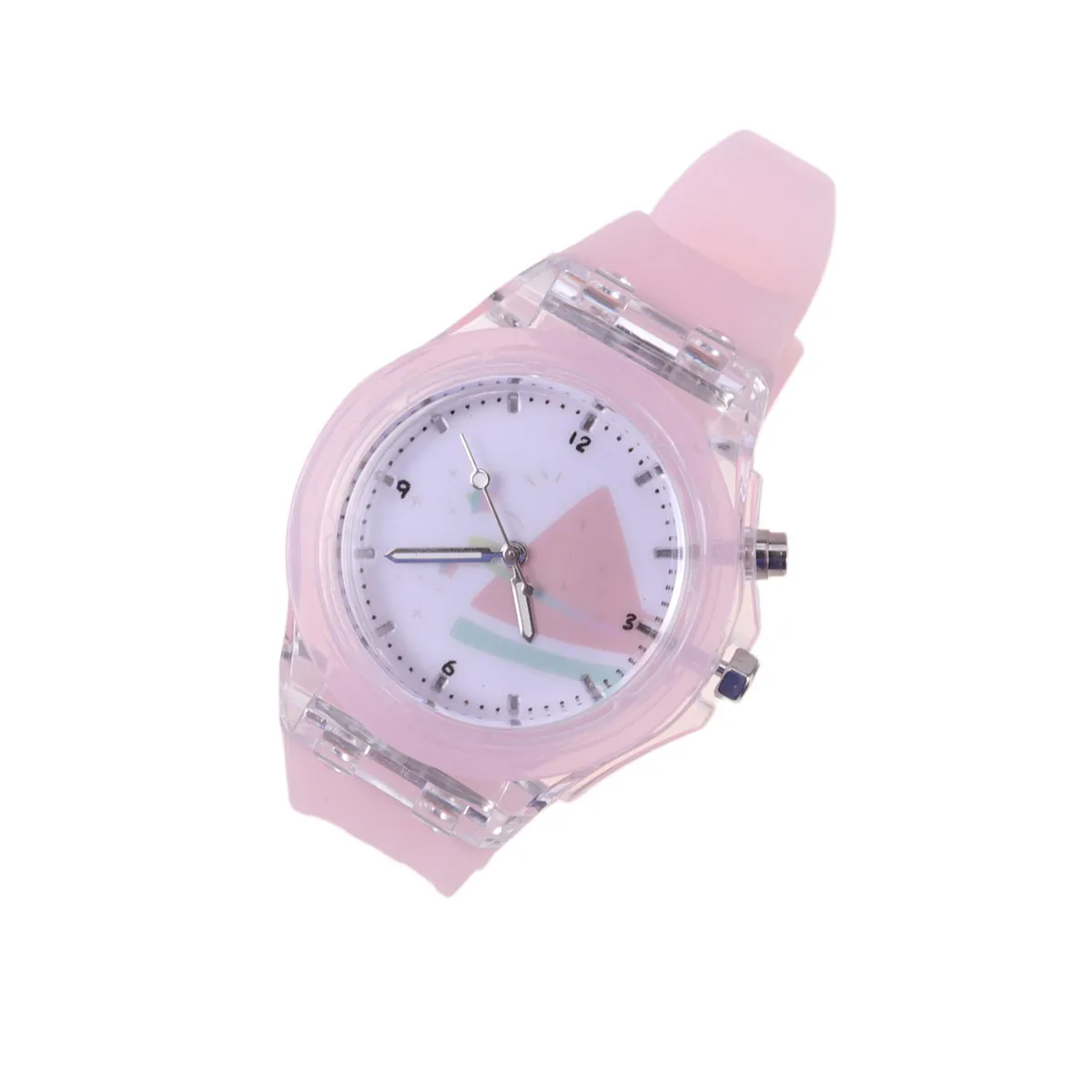 Luminous Kids Cartoon Watch Creative Pink Watermelon Candy Color Child Glowing Wristband Comfortable Night Light Children's