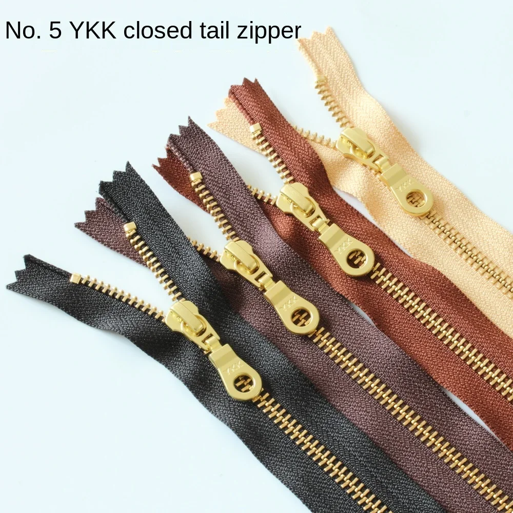 5PCS Authentic Japanese YKK 5th DA8MSL1 Zipper with Y-teeth Closed Tail 20.30.40cmDIYZipper Repair Kit