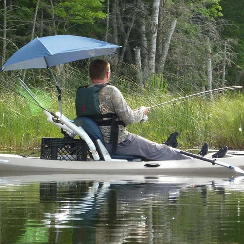 Adjustable Beach Umbrella,360-Degree Swivel Chair Umbrella With Universal Clamp,Great For Beach Chair, Patio Chair