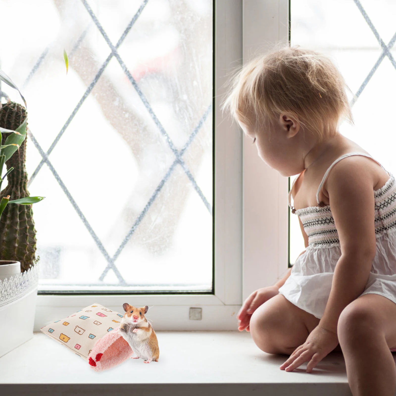 

Pet Sleep Sack Warm Sleeping Bag Small Hamster Rabbit Wrap Blanket Nest Bed Random Color Pet Sleep Sack