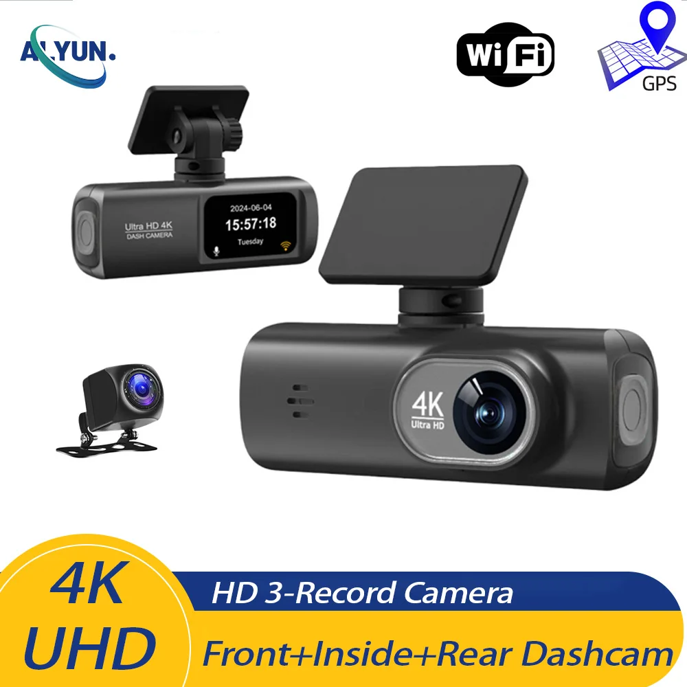 

WIFI GPS 4K 3840*2160P Dash Cam Mini Car DVR Camera Dual Lens Video Drive Recorder Dashcam Black Box