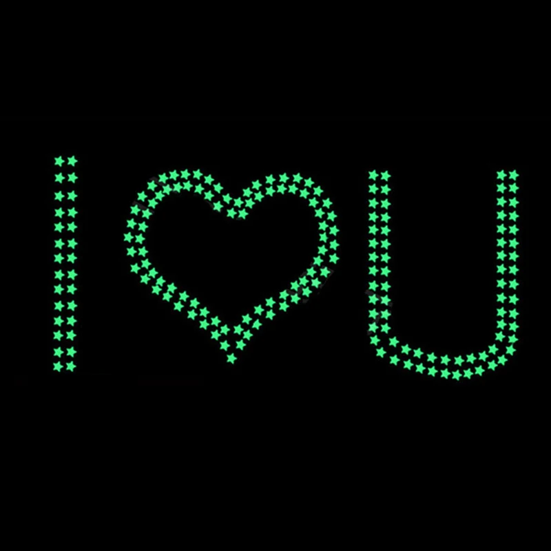 사용하기 쉬운 친환경 발광 별, 장식 발광 효과, 재미있는 어둠 속에서 빛나는 별, 1 개, 2 개