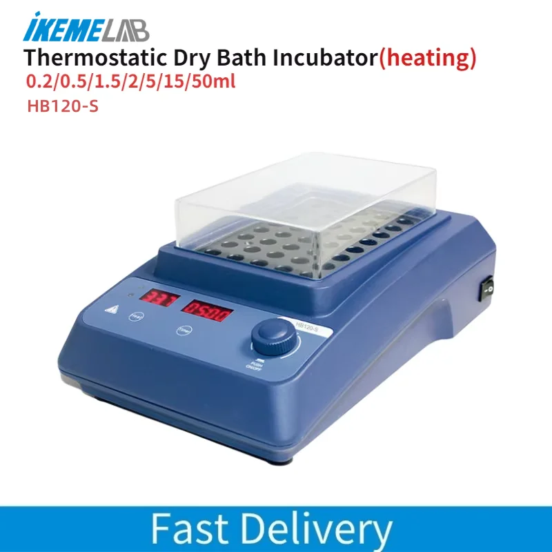 

IKEME LED Digital Thermostatic Dry Bath Incubator With Heating Block 0.5/1.5/2/5/15/50ml 120℃ Heating Laboratory Equipment