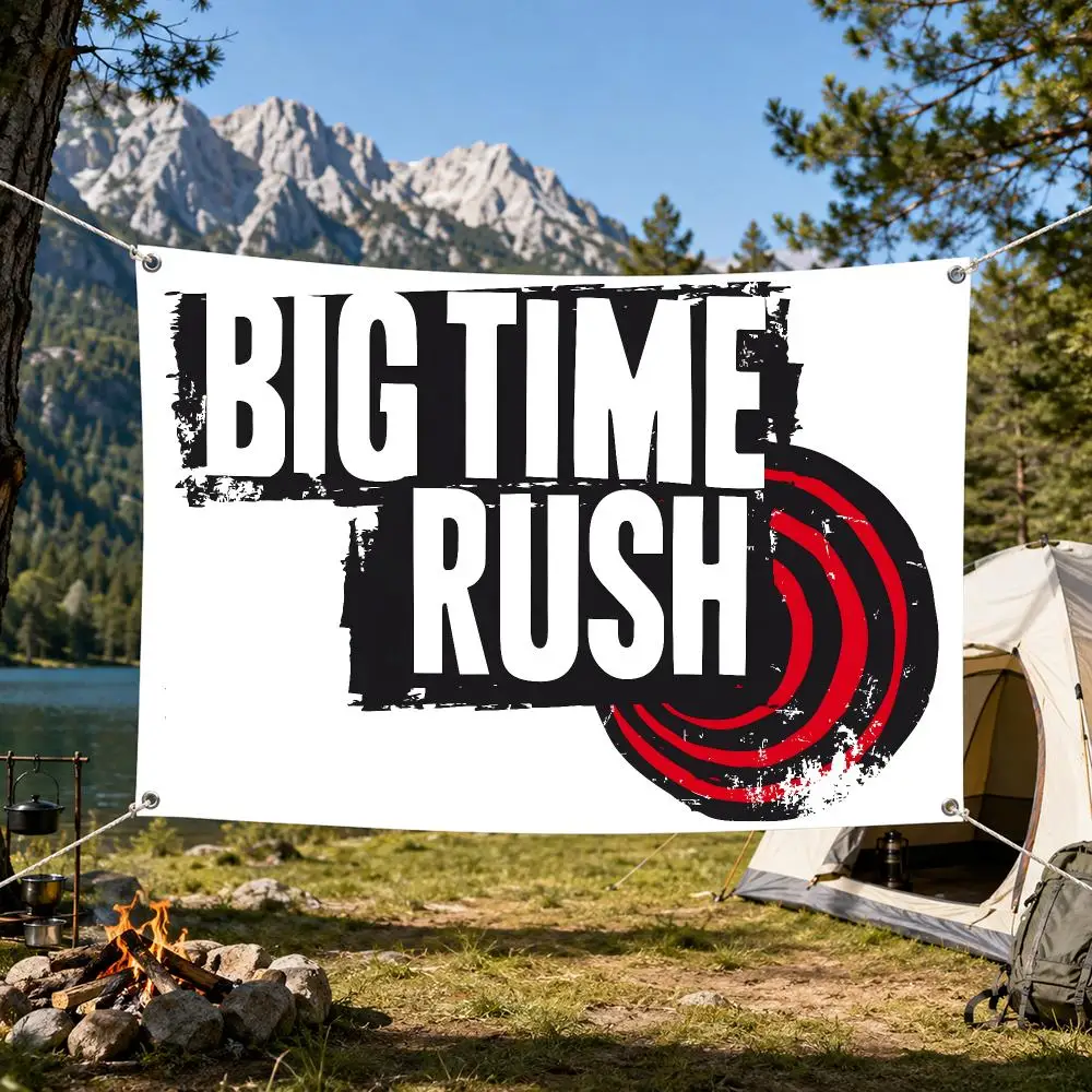 Big Time Rush Flags Aesthetic Wall Tapestry Printed Wall Hanging Living Room Party Outdoor Decor