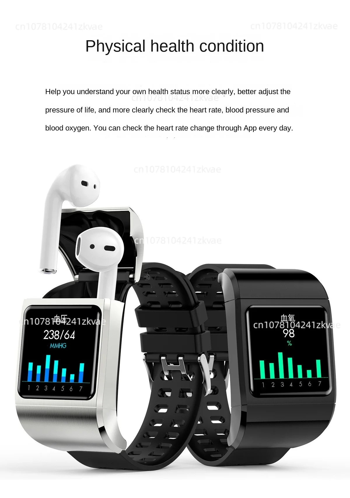 Newest Arrival 2 In 1 Wireless Smart Watch With Earbuds Ear Buds Headset Smart Bracelet Tws Earphones Smartwatch Earbuds G36pro