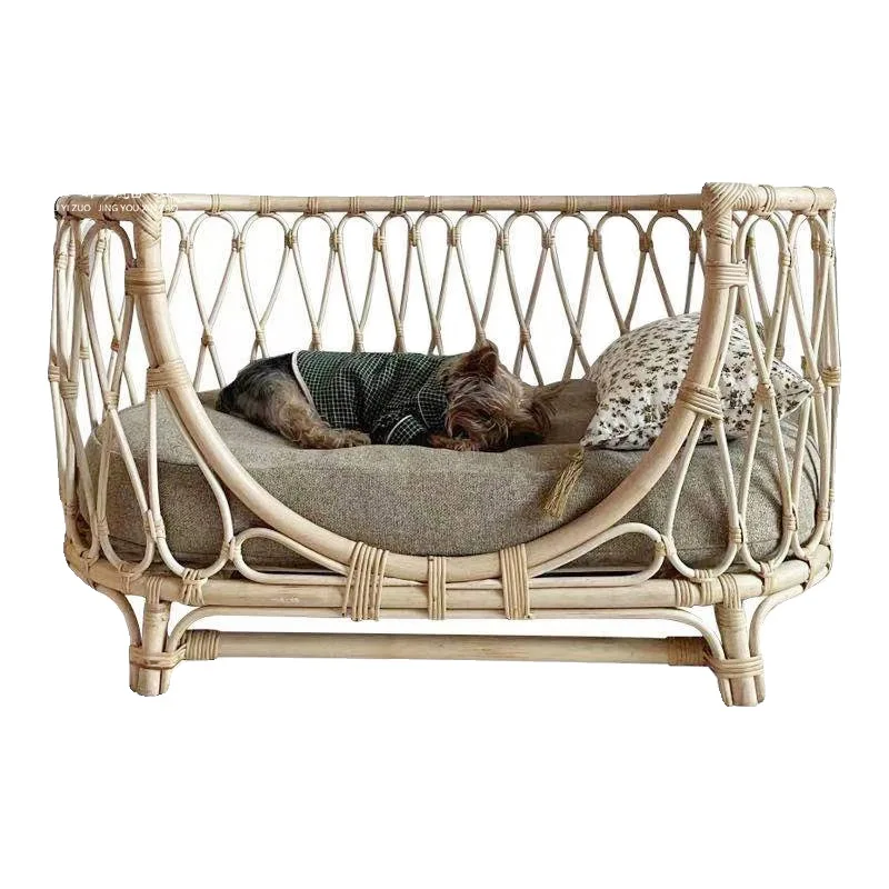 Kennel All Seasons Small and Medium Dogs Teddy Bigbear Pet Summer Rattan Cooler Luxury Cat Nest Shiba Inu Dog Bed
