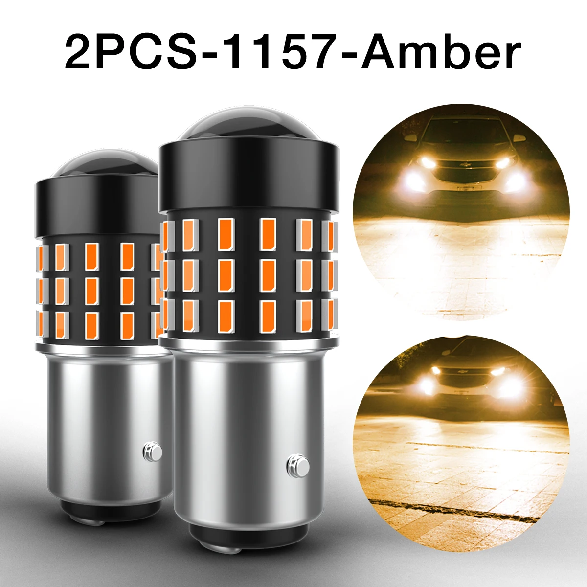 2x 1157 BAY15D P21/5W LED Brake Light Bulb Dual Filament LED Bulb 6000K For Ford Fiesta S Max Focus Kuga Transit Fusion Puma