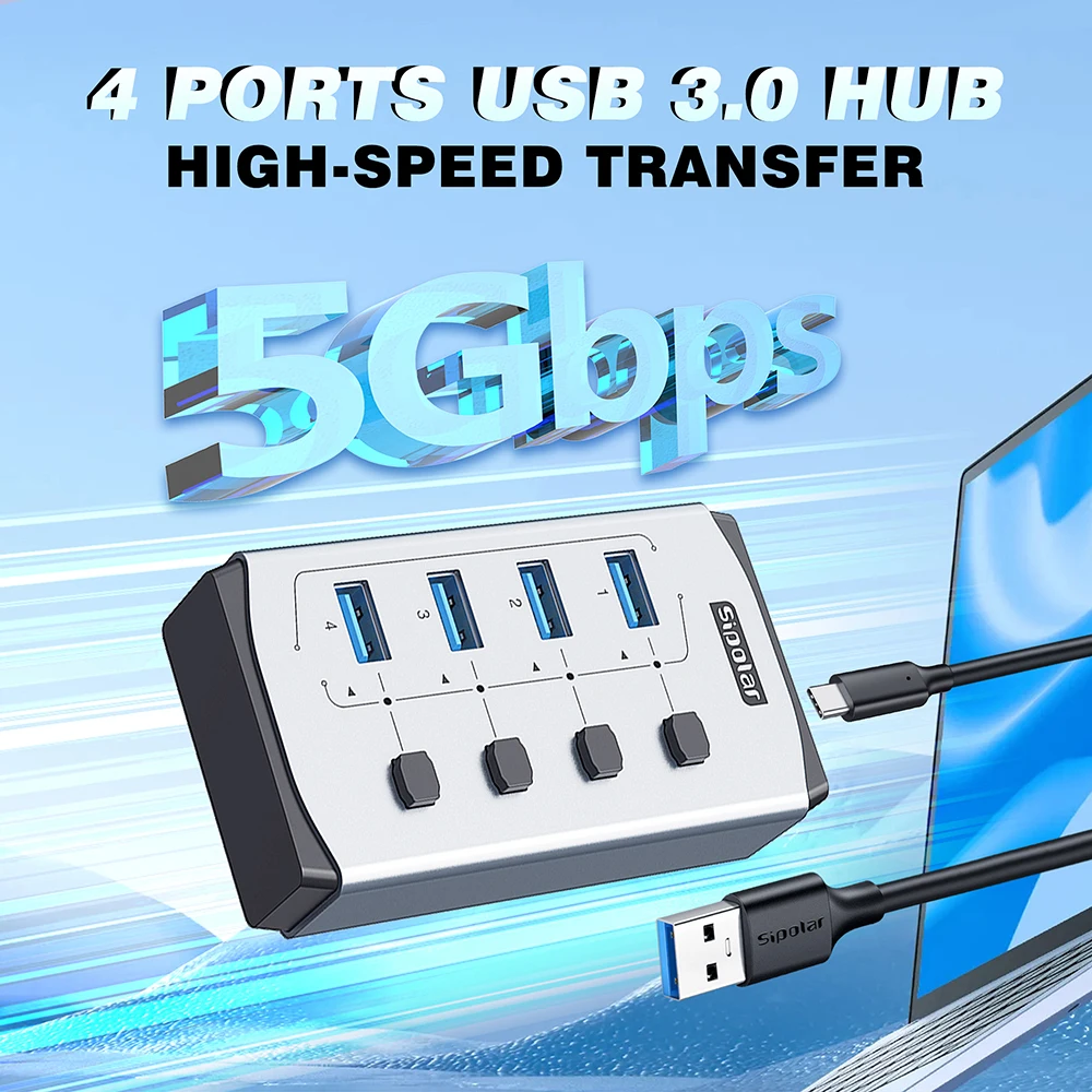 FS-804 Sipoalr 4 Port Usb 3.0 Hub  for  Phone Refurbished  5V 1A Tablet Charging Station  Usb Charging Station