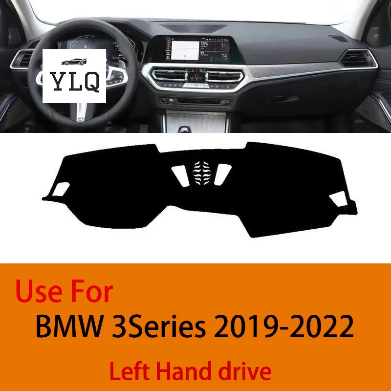 Для BMW 3 серии 2019 2020 2021 2022 левый полиэстер автомобильный коврик для приборной панели, избегайте света, анти-УФ-чехол, ковер