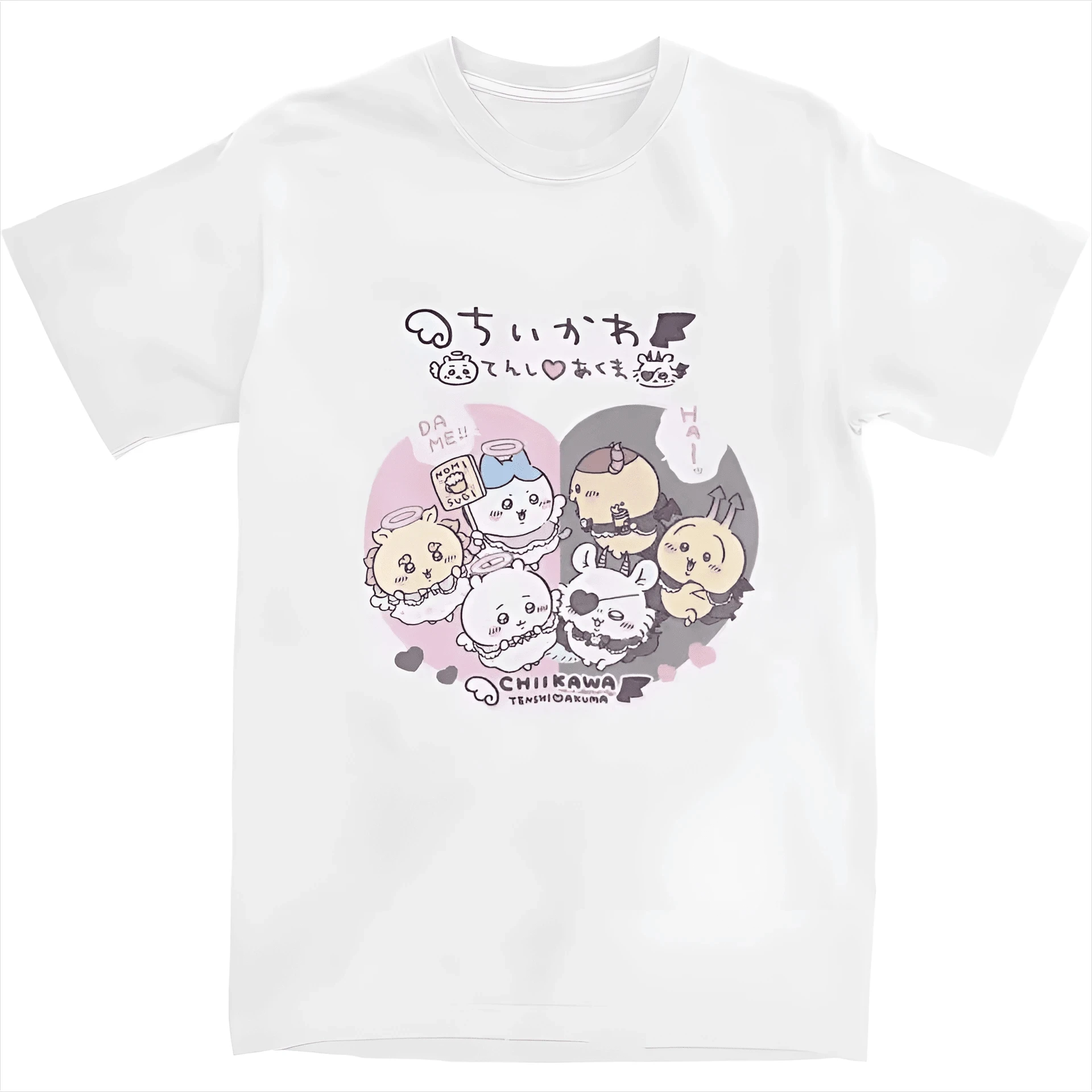 Chiikawas Japanese Manga Cute Cartoon Y2K T Shirt Beach Japan Mniniso Streetwear T Shirts Cotton Novelty Tshirt