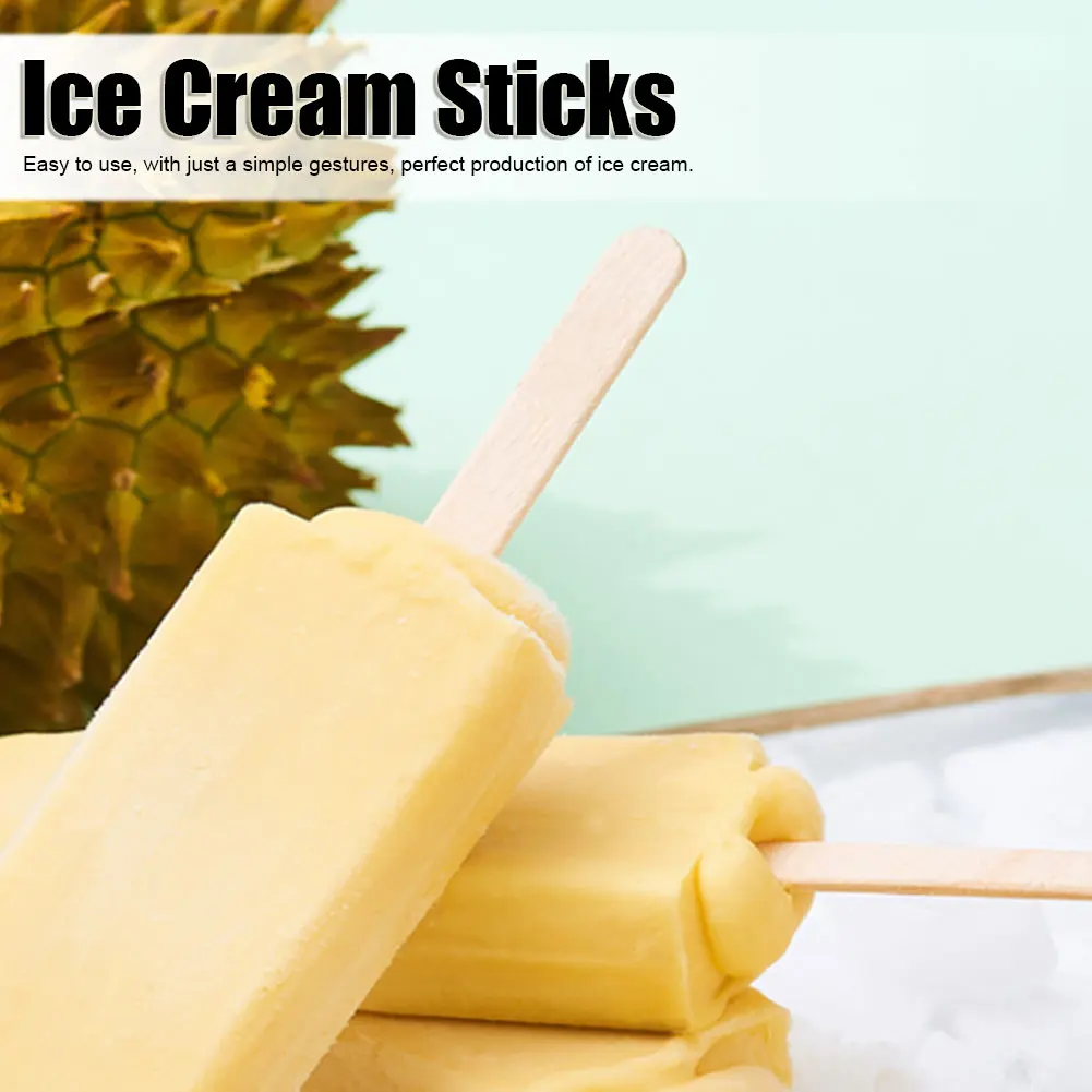 400PCS Wooden Ice Cream Sticks Craft Sticks DIY Art Project Supplies Handmade Wood Sticks for Kids School Craft Making
