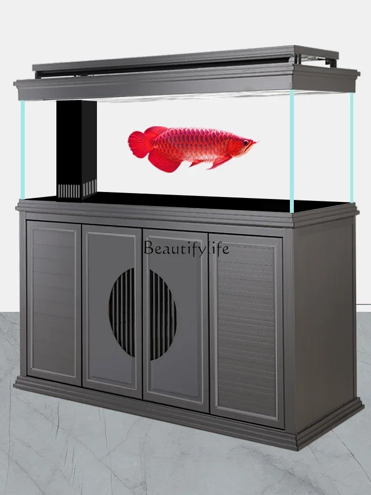 

Living Room Large Dragon Fish Tank Automatic Hydrating Bottom Filter Super White Glass High-End Widened Fish Tank