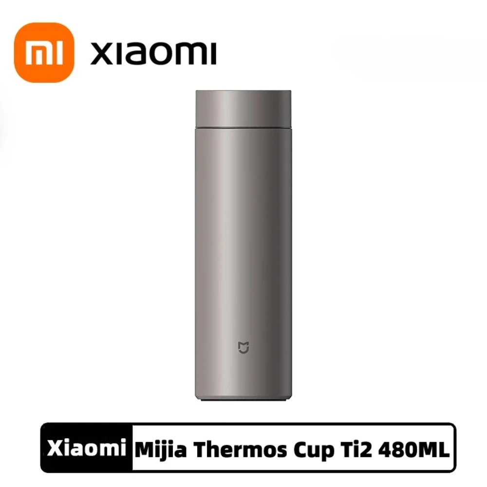 Xiaom Mijia Thermos Cup Ti2 480ML Capacity TA1 Pure Titanium Material 6-hour Keep Warm Medical Material Travel Drink Thermos Cup