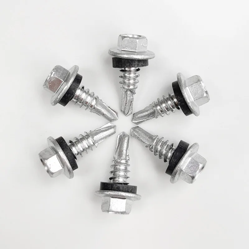 10/20/30Pcs Hexagonal Self Drilling Screws Sewing Nail Nead Baked Paint Hexagonal Bundle Tail Nail M5.5-14 * 20 ﻿