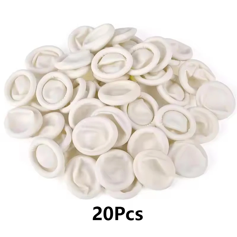 20/100PCS Antistatische latex vingerbedjes Antislip wegwerp rubberen vingerbeschermers Vingertopmouwen
