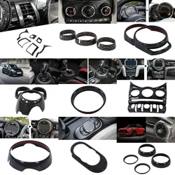 For Mini Cooper F55 F56 F57 Car Interior Sticker A/C Air Outlet Knob Gear Shift Dashboard Center Console Panel Decorative Trims