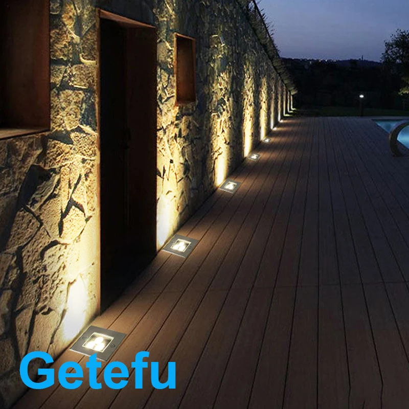 Quadratische LED-Bodenleuchten, 6 W, 9 W, 12 W, 18 W, Gartentreppe, Spot-Terrassende, unterirdische Lampen, Außenterrasbeleuchtung, LED-Untergrund – Detail 18