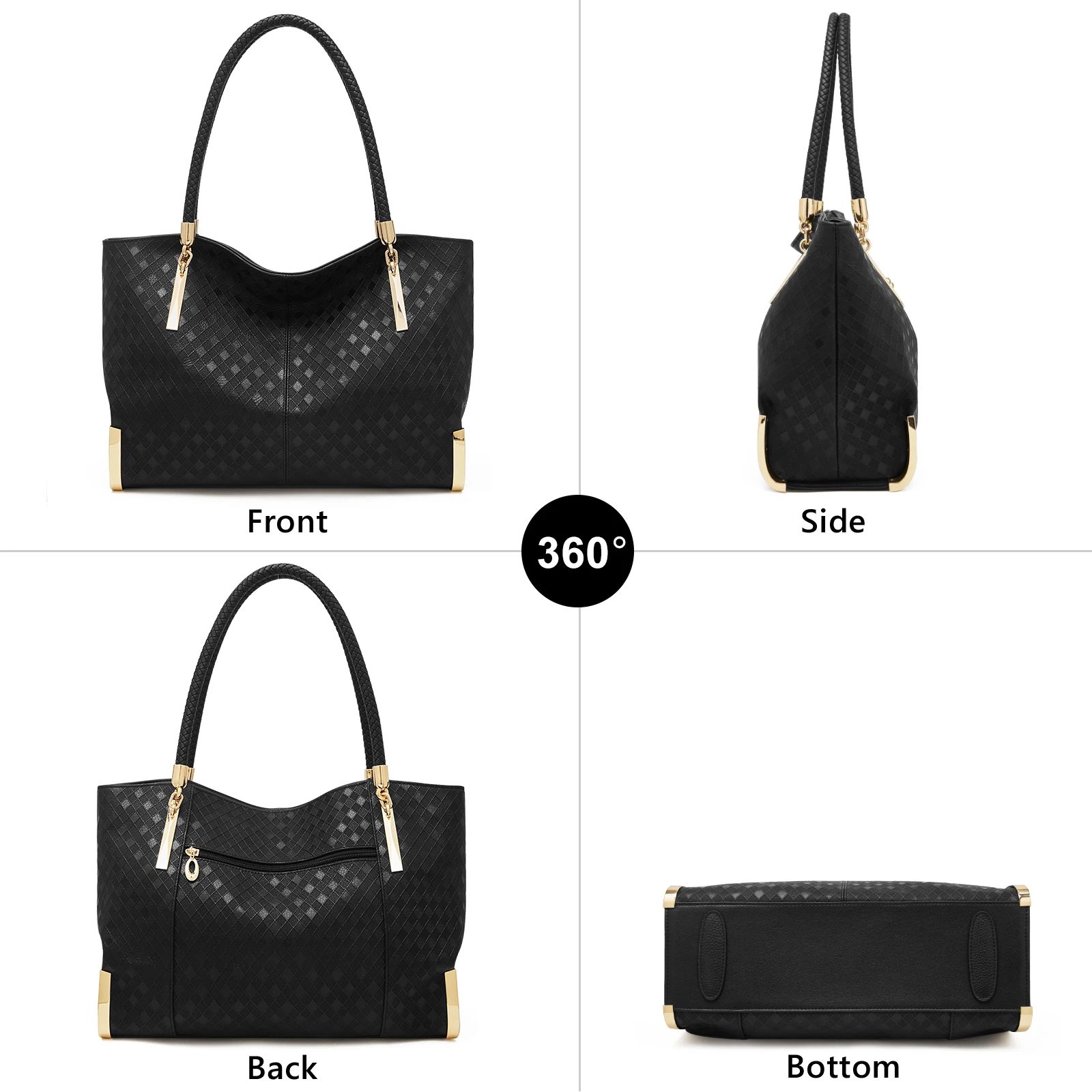 FOXER Luxury Leather Women Shoulder Bag Genuine Leather Texture Handbag Large Capacity Elegant Tote Ladies Daily Commute Purse