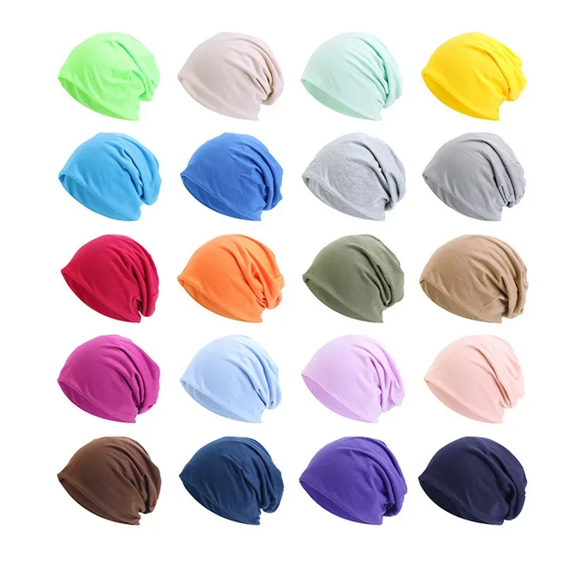 

New Unisex Fashion Candy Color Caps Women Hats Men Hat Hip-hop Caps Jersey Slouchy Beanies Skull Cap Baggy Wrap Headwear Bonnet
