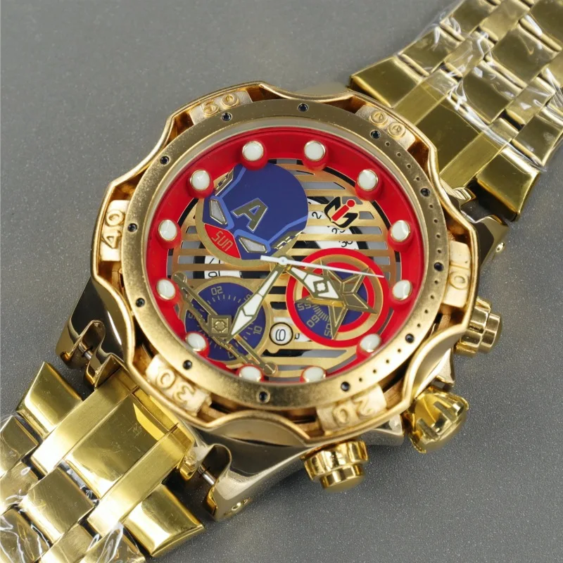 2024 New American Comic Pattern Fashion Big dial Sports Leisure Personalized Fashion Men\'s Watch