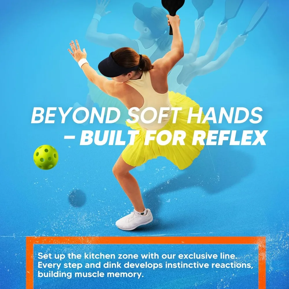 Best - Pickleball Rebound Net Training Equipment Aid, Adjustable Angle&Easy Setup,Perfect Your Forehands Backhands Dinks Volleys