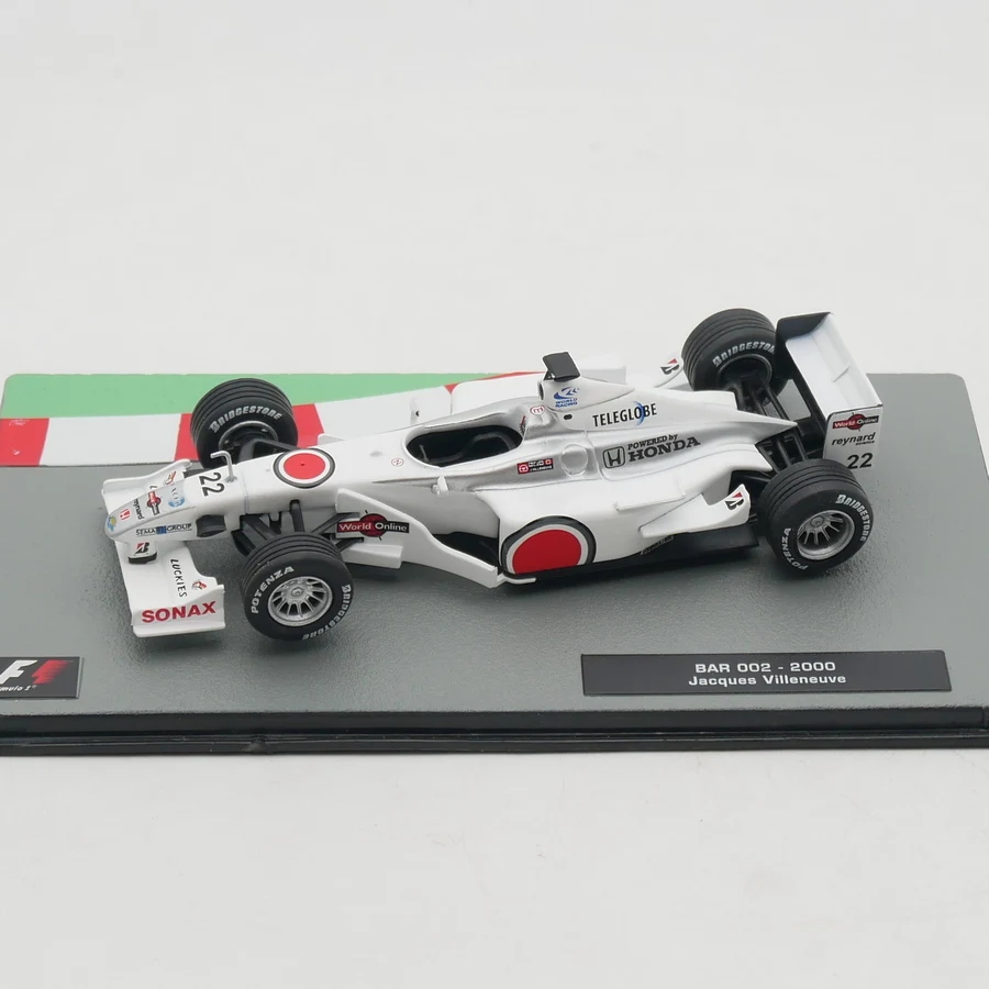 Toy Vehicle Collection Ixo 1:43 Racing BAR 002 2000 Jacques Villeneuve Diecast Car Model Metal Toy Vehicle