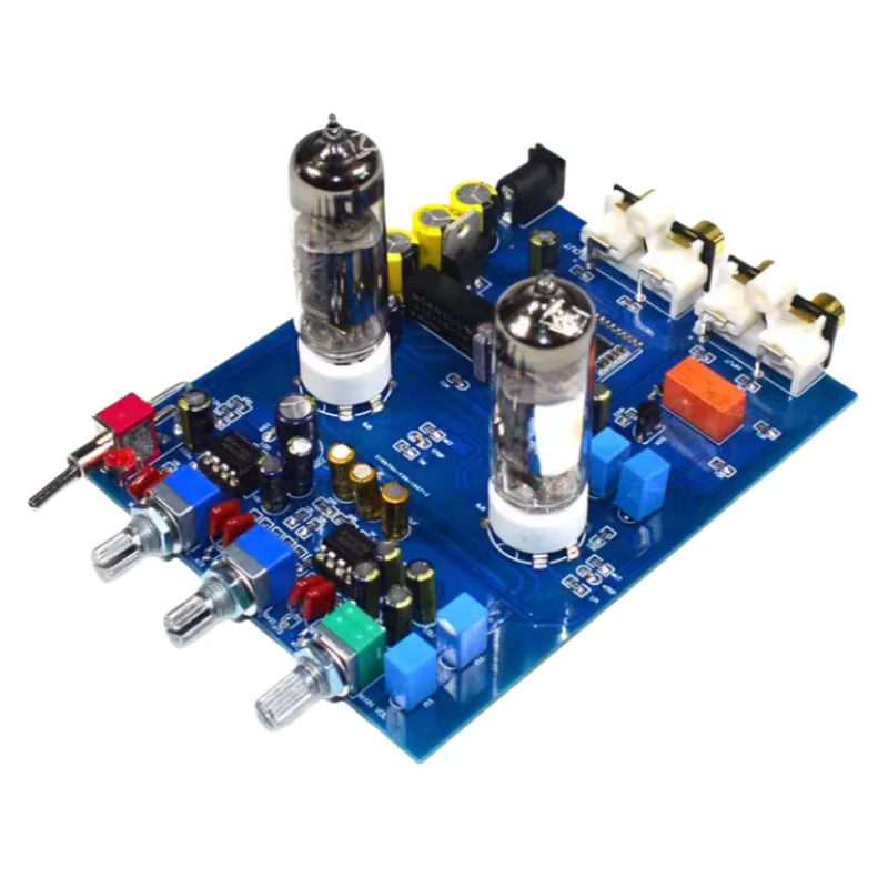 HIFI Blow-front Amplifier 6J5 Tube Blow-front 470UF DC12V fever QCC3008 APTX 5.0 BLE tube front NE5532 soundboard