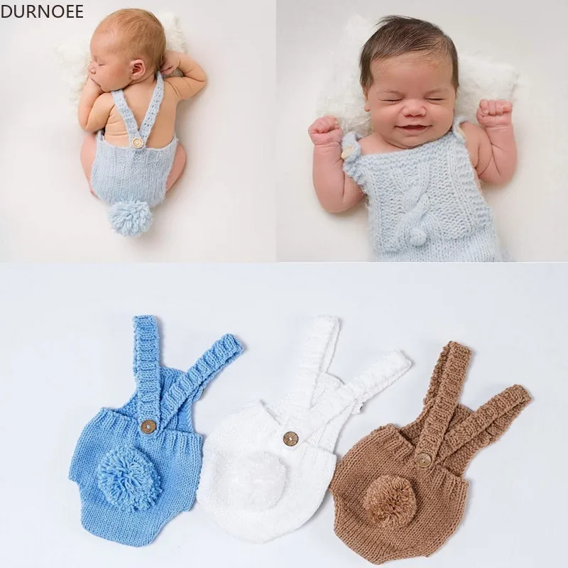 Baby Knitted Outfits  Newborn Photography Romper Jumpsuit Baby Photo Costume